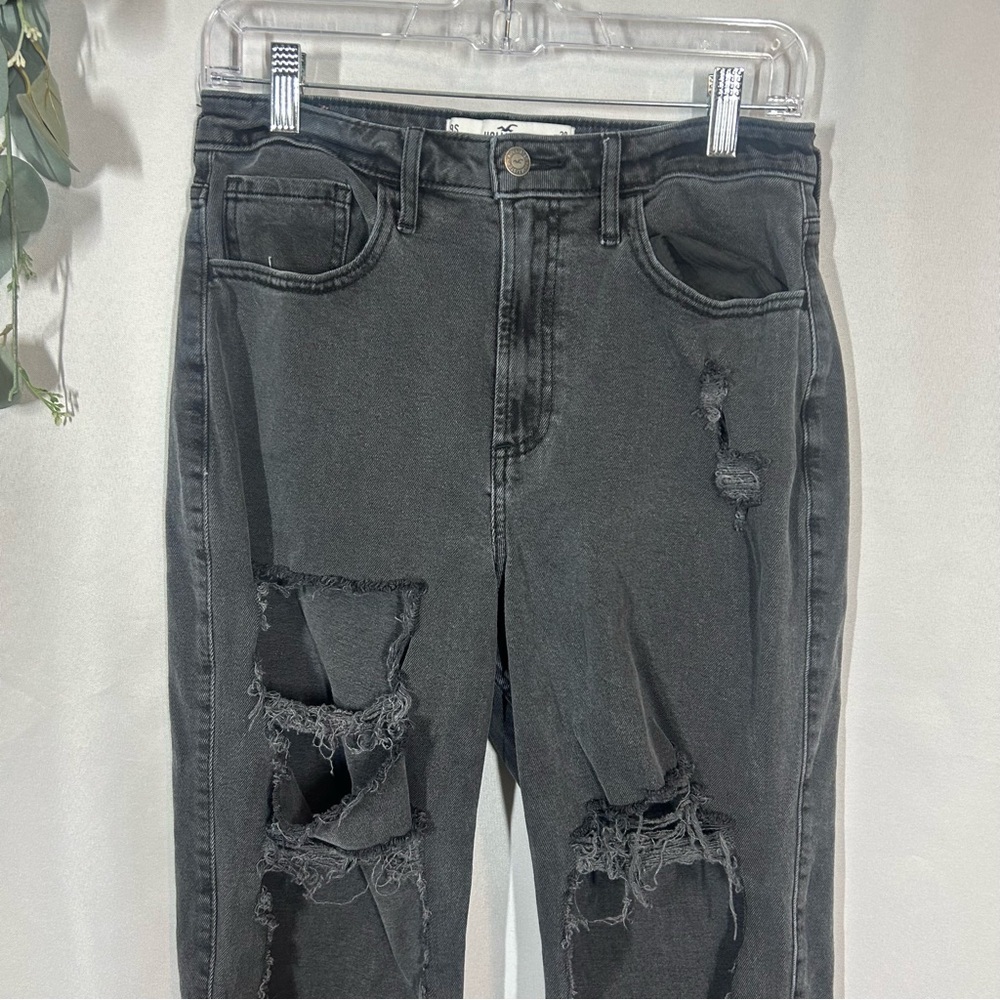 Hollister | Curvy Ultra High-Rise Vintage Straight Black Jeans Denim Size 9/29S - Picture 3 of 12